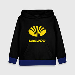 Толстовка-худи детская Daewoo logo yellow, цвет: 3D-синий