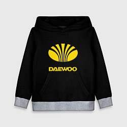 Толстовка-худи детская Daewoo logo yellow, цвет: 3D-меланж