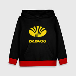 Толстовка-худи детская Daewoo logo yellow, цвет: 3D-красный