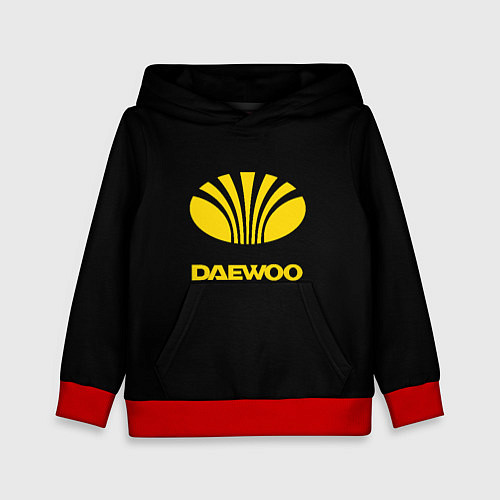 Детская толстовка Daewoo logo yellow / 3D-Красный – фото 1