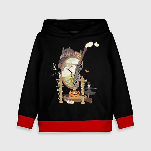 Детская толстовка Ходячий замок: Studio Ghibli / 3D-Красный – фото 1
