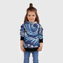 Толстовка-худи детская Denim funnel - fashion trend, цвет: 3D-черный — фото 2