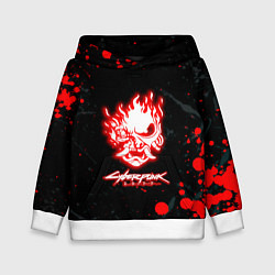 Толстовка-худи детская Samurai flame logo, цвет: 3D-белый