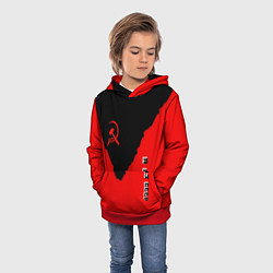 Толстовка-худи детская СССР место рождения краски, цвет: 3D-красный — фото 2