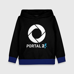 Толстовка-худи детская Portal2 logo game, цвет: 3D-синий