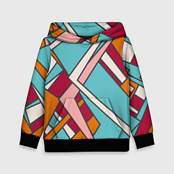 Толстовка-худи детская Простая геометрия, цвет: 3D-черный