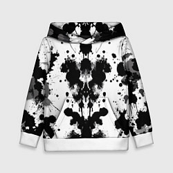 Толстовка-худи детская The psychedelic Rorschach test - ai art, цвет: 3D-белый