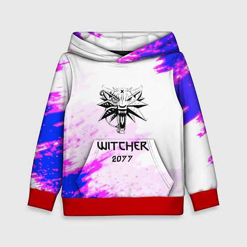 Детская толстовка The Witcher colors neon / 3D-Красный – фото 1