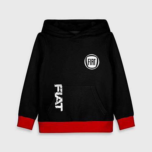Детская толстовка FIAT logo white auto / 3D-Красный – фото 1