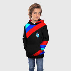 Толстовка-худи детская BMW line sport, цвет: 3D-черный — фото 2