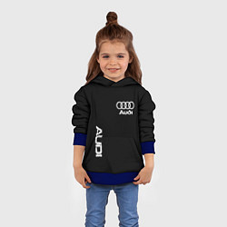 Толстовка-худи детская AUDI sport white, цвет: 3D-синий — фото 2