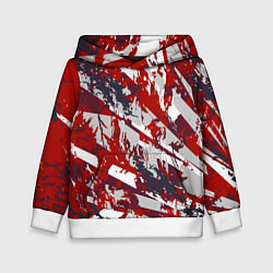 Толстовка-худи детская Яркий абстрактный узор для спорта, цвет: 3D-белый