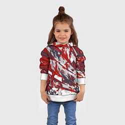 Толстовка-худи детская Яркий абстрактный узор для спорта, цвет: 3D-белый — фото 2