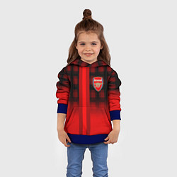 Толстовка-худи детская Arsenal fc sport geometry steel, цвет: 3D-синий — фото 2