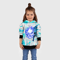 Толстовка-худи детская Samurai logo howl, цвет: 3D-черный — фото 2