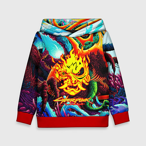 Детская толстовка Cyberpunk hyperbeast steel / 3D-Красный – фото 1
