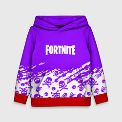 Толстовка-худи детская Fortnite skull pattern, цвет: 3D-красный