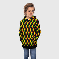 Толстовка-худи детская Billie Eilish glitch pattern, цвет: 3D-черный — фото 2