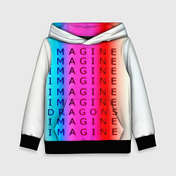 Толстовка-худи детская Imagine Dragons neon rock, цвет: 3D-черный