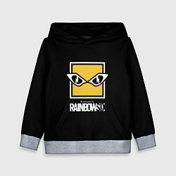 Толстовка-худи детская Rainbow six 6 logo games, цвет: 3D-меланж