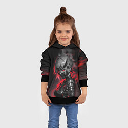 Толстовка-худи детская Дымчатая шиномби, цвет: 3D-черный — фото 2