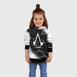 Толстовка-худи детская Кредо убийцы блэк, цвет: 3D-черный — фото 2