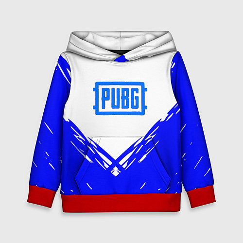 Детская толстовка PUBG синие краски / 3D-Красный – фото 1