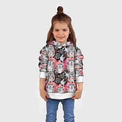 Толстовка-худи детская Тигровый орнамент, цвет: 3D-белый — фото 2