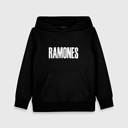 Толстовка-худи детская Ramones white logo, цвет: 3D-черный