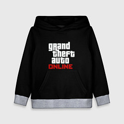 Толстовка-худи детская GTA online logo, цвет: 3D-меланж