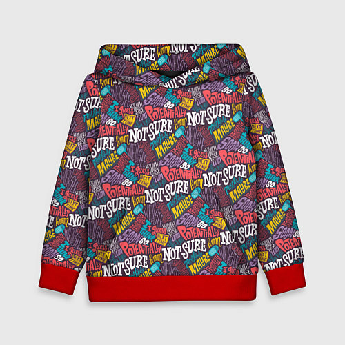 Детская толстовка Сомнения / 3D-Красный – фото 1