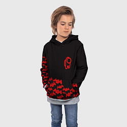 Толстовка-худи детская Маршмеллоу амонг ас, цвет: 3D-меланж — фото 2