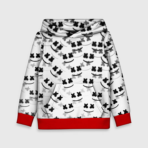 Детская толстовка Marshmello dj pattern / 3D-Красный – фото 1