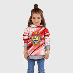 Толстовка-худи детская СССР текстура броня, цвет: 3D-меланж — фото 2