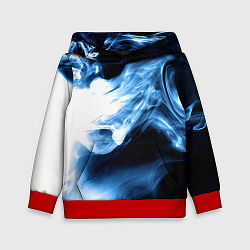 Детская толстовка Дым смок вейпа текстура / 3D-Красный – фото 1