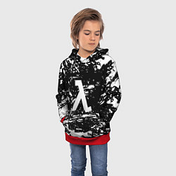 Толстовка-худи детская Half life краски белые игра, цвет: 3D-красный — фото 2