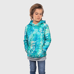 Толстовка-худи детская Морская абстракция аммонит, цвет: 3D-меланж — фото 2