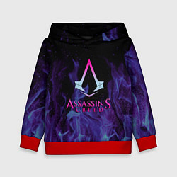 Толстовка-худи детская Assassins Creed flame, цвет: 3D-красный