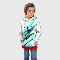 Толстовка-худи детская Doom logo палач, цвет: 3D-красный — фото 2