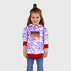 Толстовка-худи детская Doom neon retro, цвет: 3D-красный — фото 2