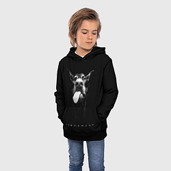 Толстовка-худи детская Dobermann head, цвет: 3D-черный — фото 2