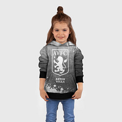 Толстовка-худи детская Aston Villa - grey gradient, цвет: 3D-черный — фото 2