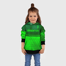 Толстовка-худи детская Juventus - green gradient посередине, цвет: 3D-черный — фото 2