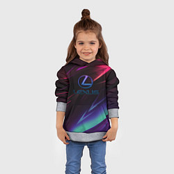 Толстовка-худи детская Lexus stripes, цвет: 3D-меланж — фото 2