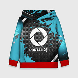 Толстовка-худи детская Portal game краски, цвет: 3D-красный