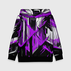 Детская толстовка White and purple abstraction on a black background