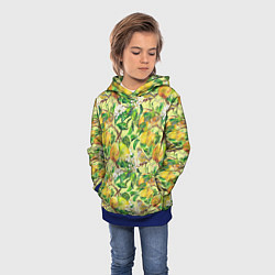 Толстовка-худи детская Птица на грушевом дереве, цвет: 3D-синий — фото 2