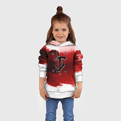 Толстовка-худи детская Doom eternal logo краски, цвет: 3D-белый — фото 2