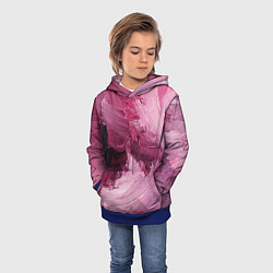 Толстовка-худи детская Розовые краски, цвет: 3D-синий — фото 2
