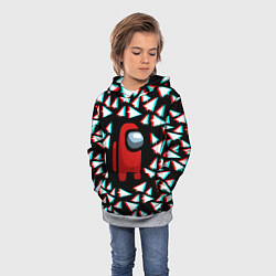 Толстовка-худи детская Амонг ас телеграм, цвет: 3D-меланж — фото 2